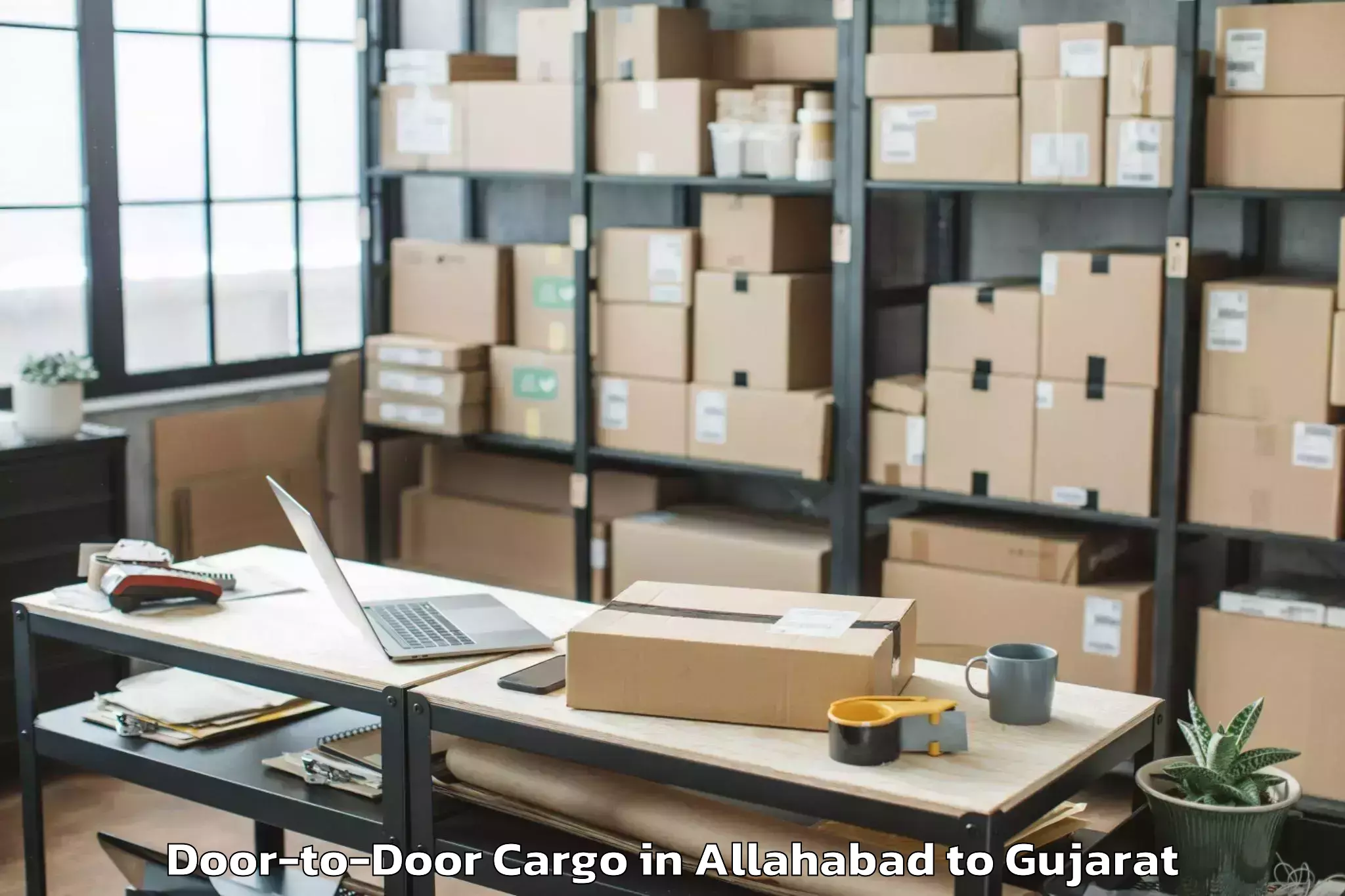 Hassle-Free Allahabad to Delvada Door To Door Cargo